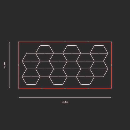 ULTRABEAM LED Light Kit Hex Vertical 2.1x4.5m 450W — Red