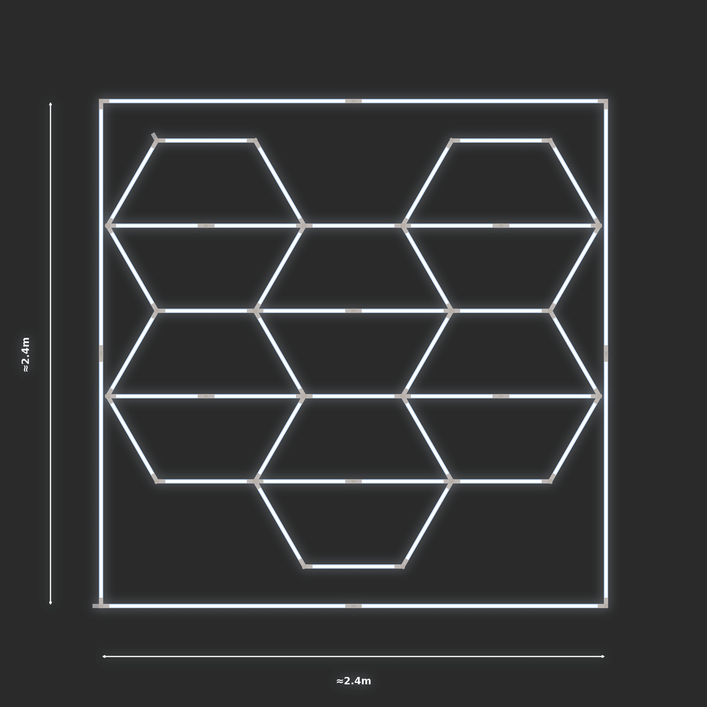 ULTRABEAM LED Light Kit Hex Vertical 2.1x2.4m 234W — Cool White