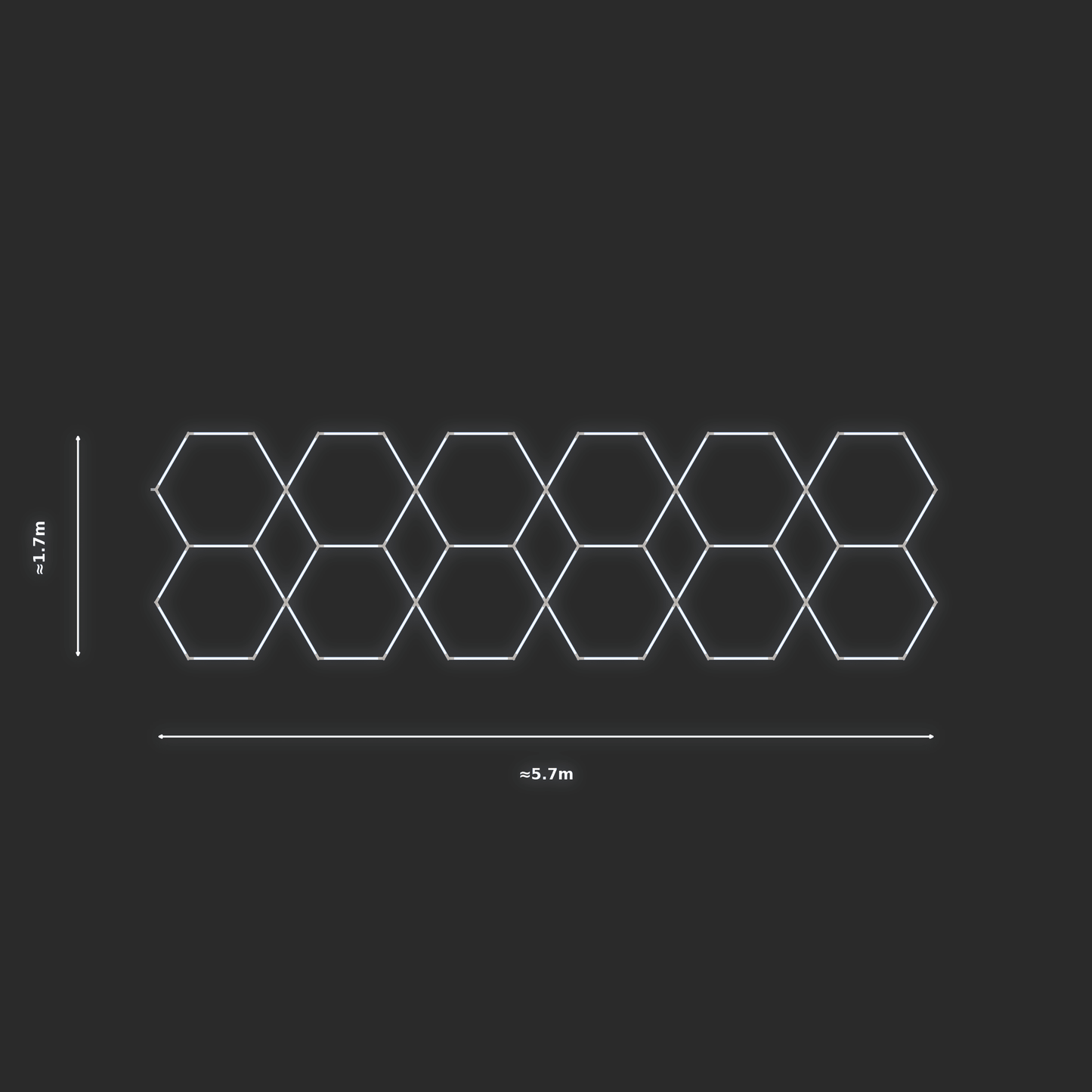 ULTRABEAM LED Light Kit Hex Parallel 1.7x5.7m 396W — None