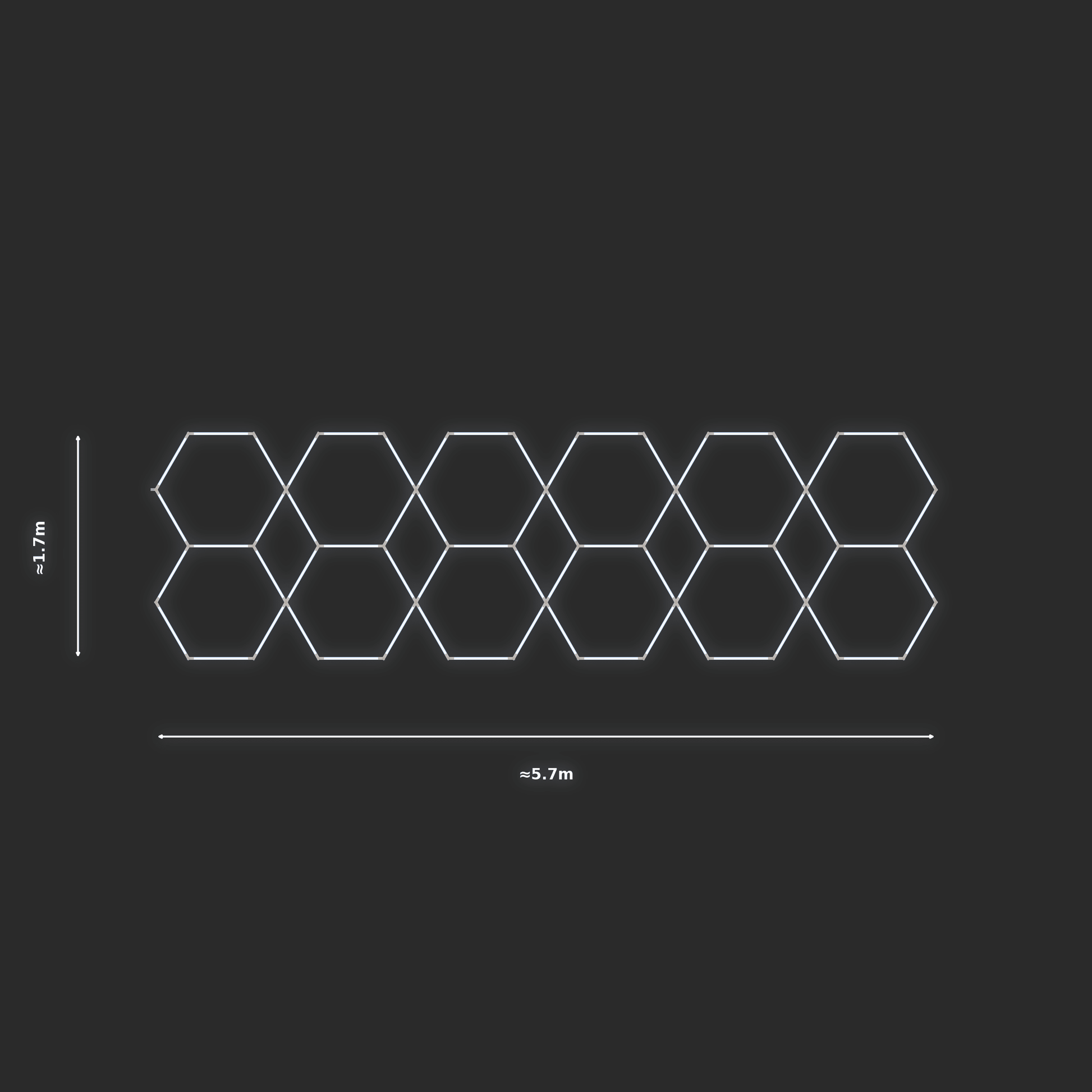 ULTRABEAM LED Light Kit Hex Parallel 1.7x5.7m 396W — None