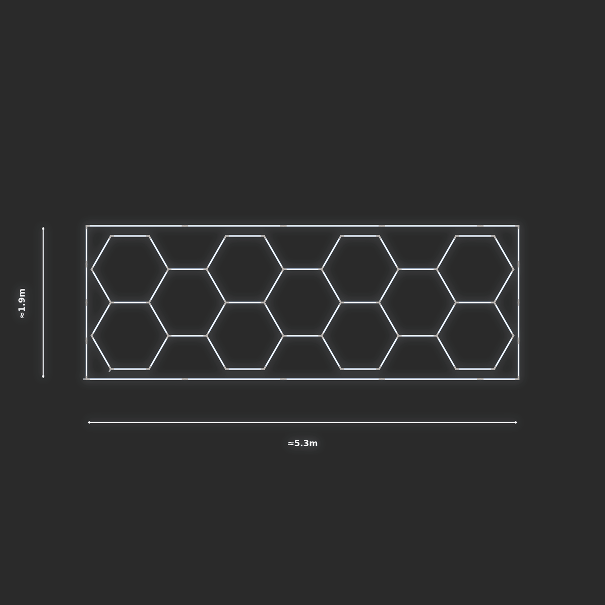 ULTRABEAM LED Light Kit Hex Classic 5.2x1.7m 300W — Cool White