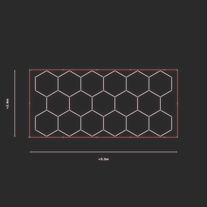 ULTRABEAM LED Light Kit Hex Classic 2.4x4.9m 408W — Red