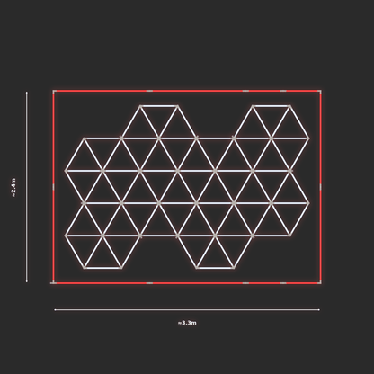 ULTRABEAM LED Light Kit Hex Subdivided 2.1x3.1m 498W — Red