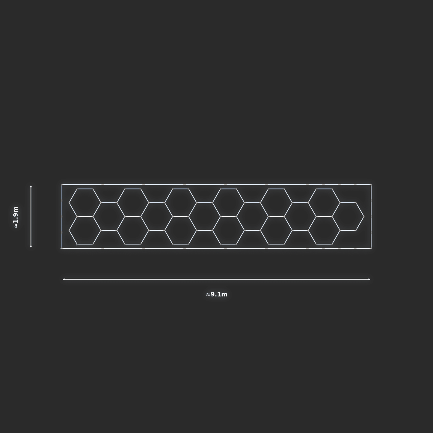 ULTRABEAM LED Light Kit Hex Classic 8.7x1.7m 480W — Cool White