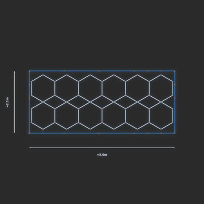 ULTRABEAM LED Light Kit Hex Parallel 4.9x1.9m 372W — Blue