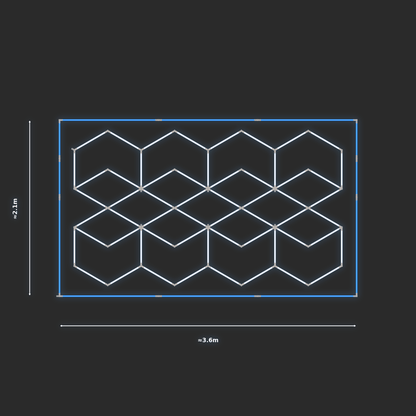 ULTRABEAM LED Light Kit Chevron 1.9x3.3m 348W — Blue