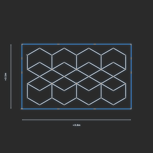 ULTRABEAM LED Light Kit Chevron 1.9x3.3m 348W — Blue