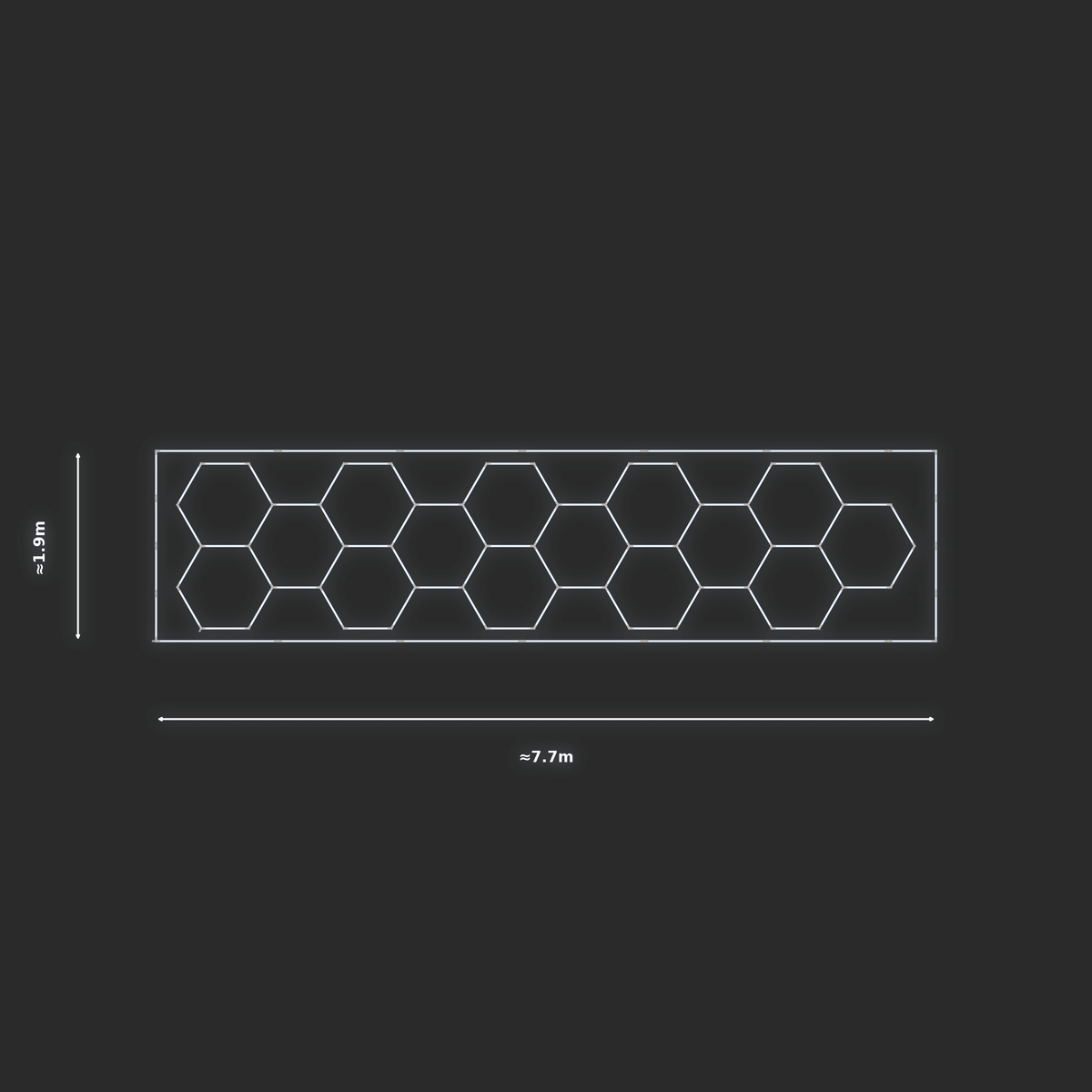 ULTRABEAM LED Light Kit Hex Classic 7.3x1.7m 402W — Cool White