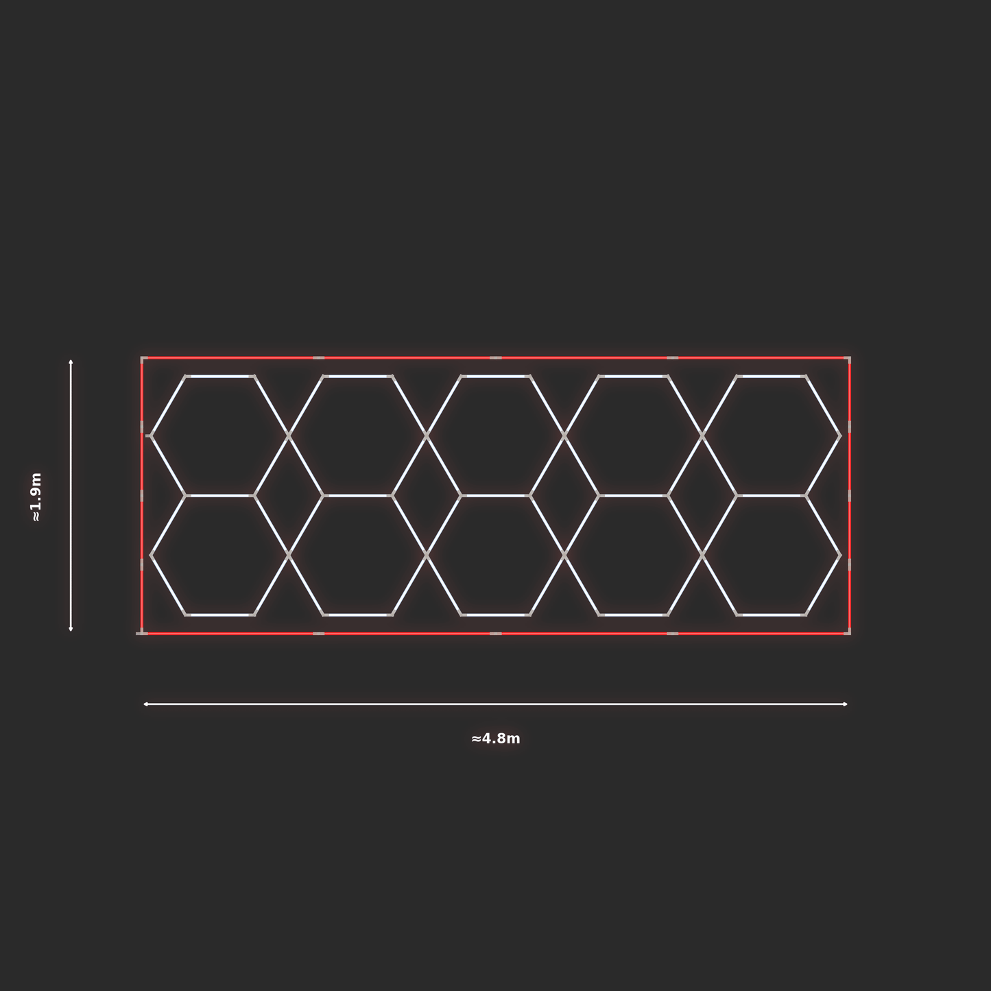 ULTRABEAM LED Light Kit Hex Parallel 1.7x4.7m 330W — Red