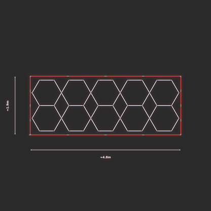 ULTRABEAM LED Light Kit Hex Parallel 1.7x4.7m 330W — Red