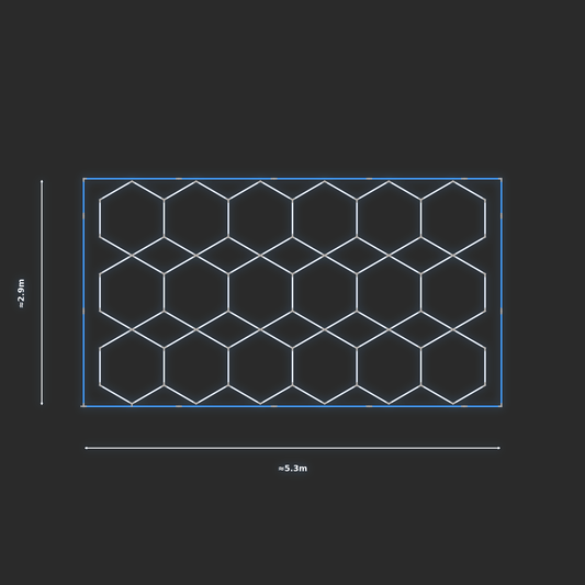 ULTRABEAM LED Light Kit Hex Parallel 4.9x2.8m 558W — Blue