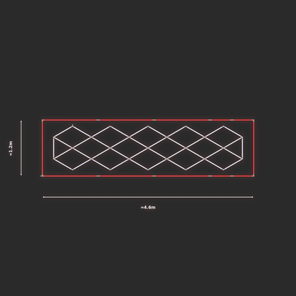 ULTRABEAM LED Light Kit Diamond Iso 1x4.1m 252W — Red
