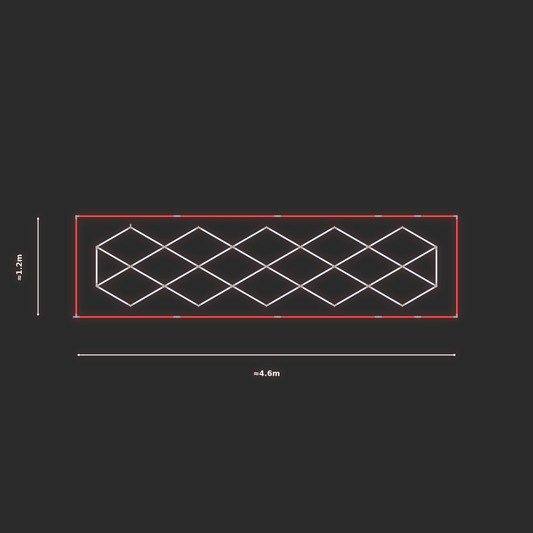 ULTRABEAM LED Light Kit Diamond Iso 1x4.1m 252W — Red