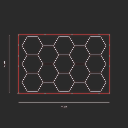 ULTRABEAM LED Light Kit Hex Classic 3.8x2.5m 324W — Red