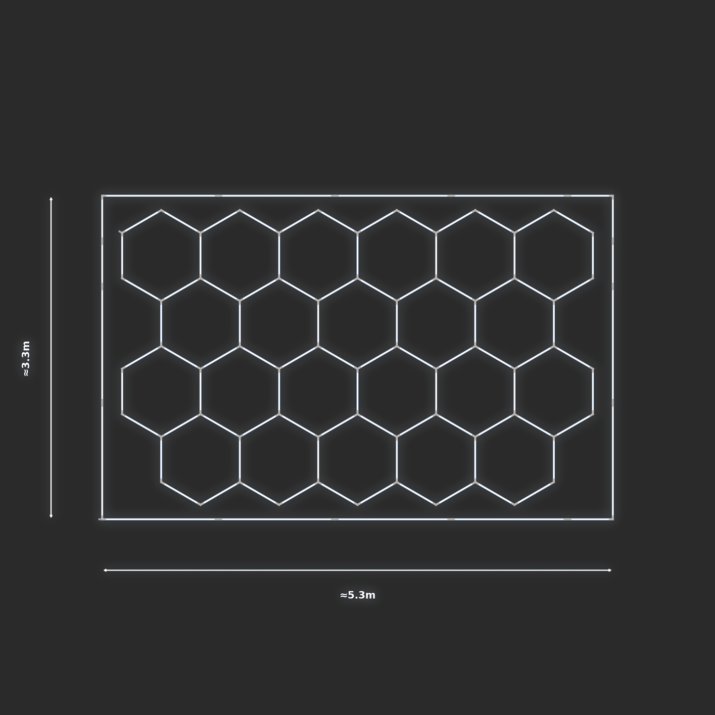 ULTRABEAM LED Light Kit Hex Classic 3.1x4.9m 504W — Cool White