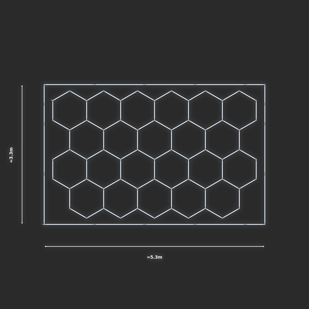 ULTRABEAM LED Light Kit Hex Classic 3.1x4.9m 504W — Cool White