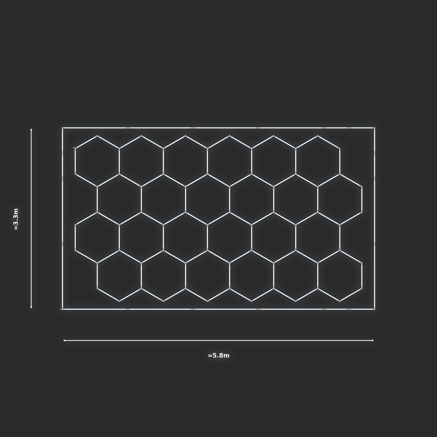 ULTRABEAM LED Light Kit Hex Classic 3.1x5.3m 546W — Cool White