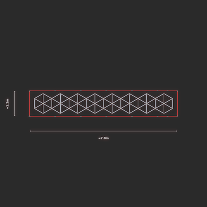 ULTRABEAM LED Light Kit Hex Subdivided 6.5x1m 534W — Red