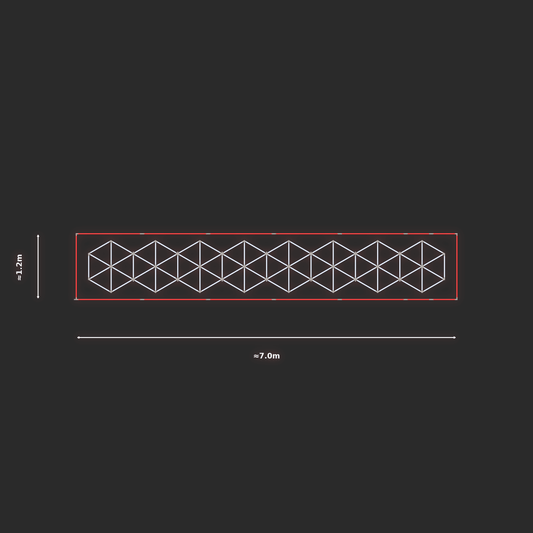 ULTRABEAM LED Light Kit Hex Subdivided 6.5x1m 534W — Red