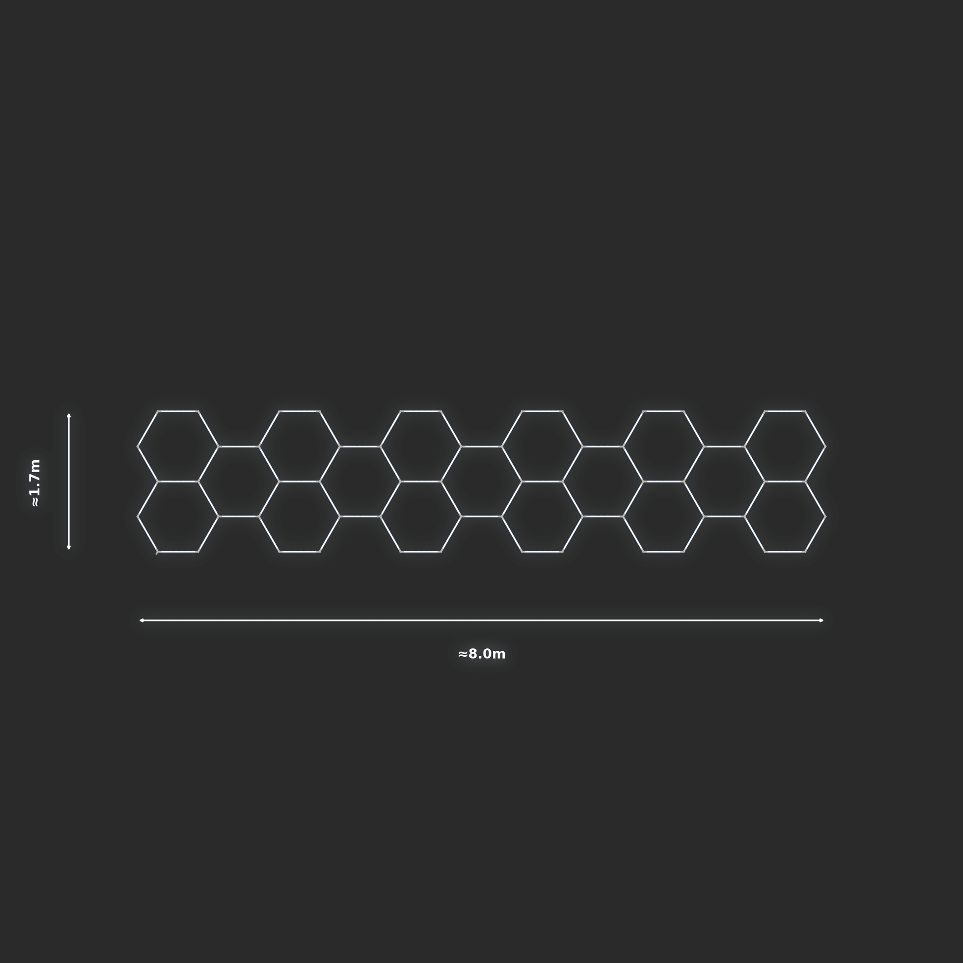ULTRABEAM LED Light Kit Hex Classic 8x1.7m 456W — None