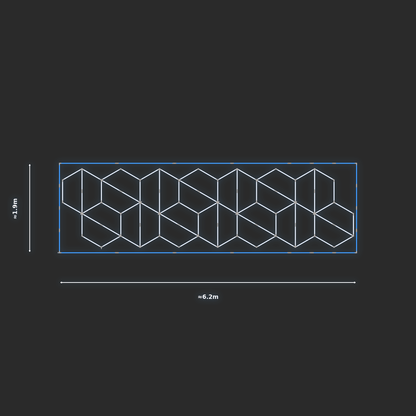 ULTRABEAM LED Light Kit Hex Alternating 6.1x1.7m 522W — Blue