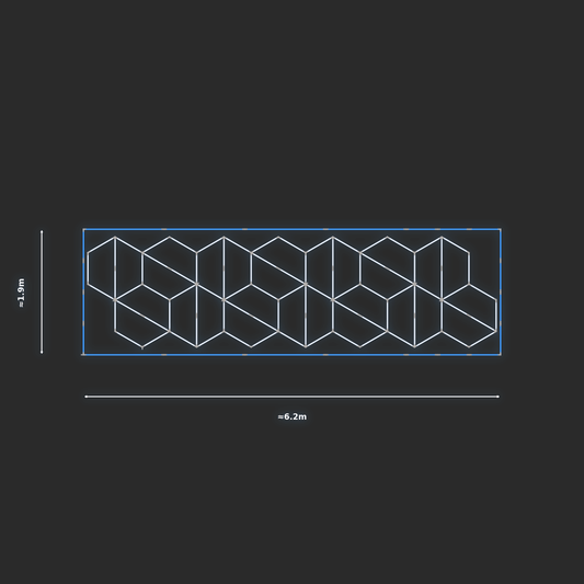 ULTRABEAM LED Light Kit Hex Alternating 6.1x1.7m 522W — Blue