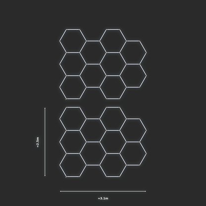 ULTRABEAM LED Light Kit Hex Classic 3.1x2.5m 252W — None, 2-pack