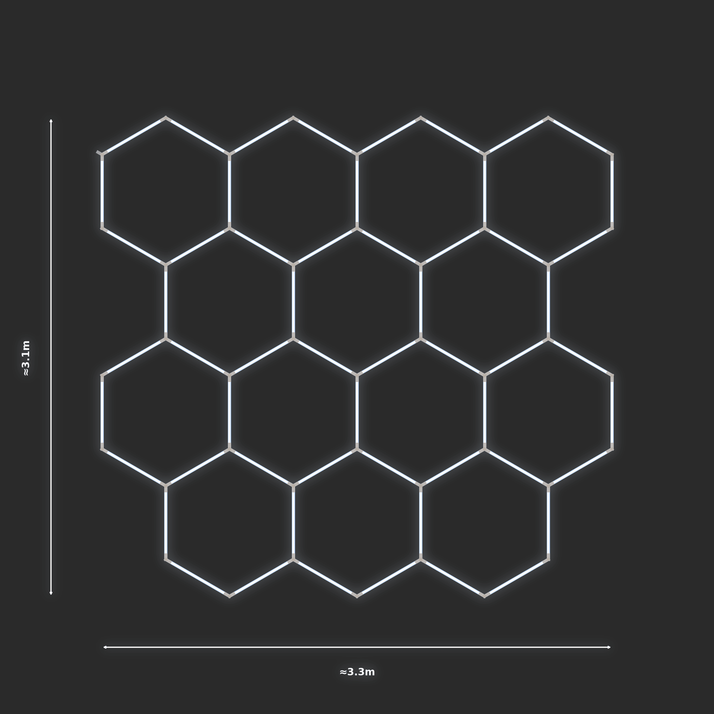 ULTRABEAM LED Light Kit Hex Classic 3.1x3.3m 336W — None