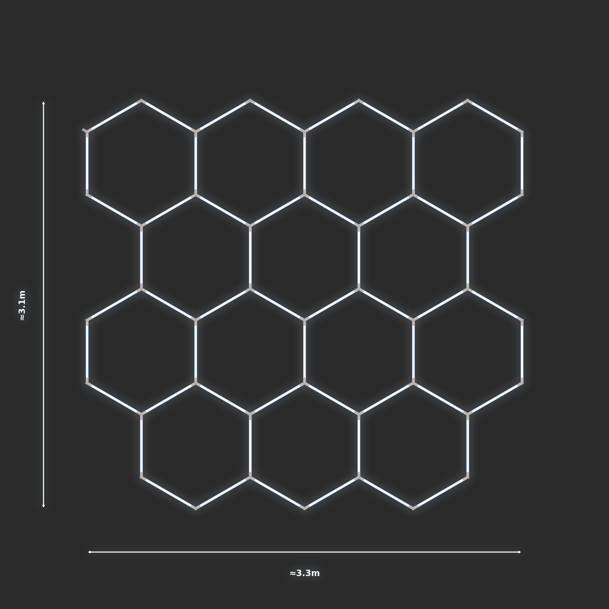 ULTRABEAM LED Light Kit Hex Classic 3.1x3.3m 336W — None