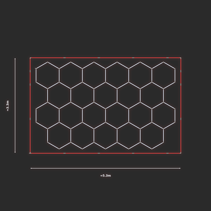ULTRABEAM LED Light Kit Hex Classic 3.1x4.9m 504W — Red