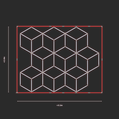 ULTRABEAM LED Light Kit Cube 2.9x2.4m 390W — Red