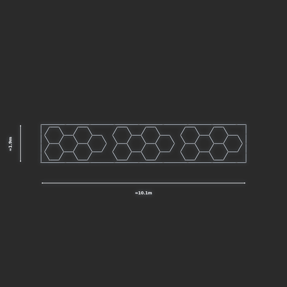ULTRABEAM LED Light Kit Hex Classic 3.1x1.7m 168W — Cool White, 3-pack