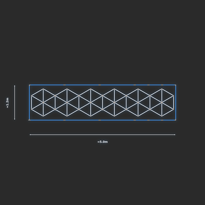 ULTRABEAM LED Light Kit Hex Subdivided 4.9x1m 402W — Blue