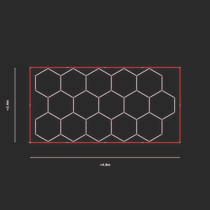 ULTRABEAM LED Light Kit Hex Classic 2.4x4.5m 360W — Red
