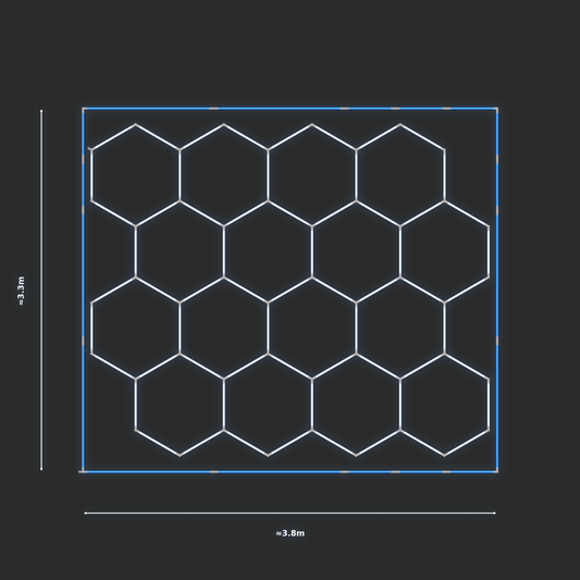 ULTRABEAM LED Light Kit Hex Classic 3.1x3.7m 378W — Blue
