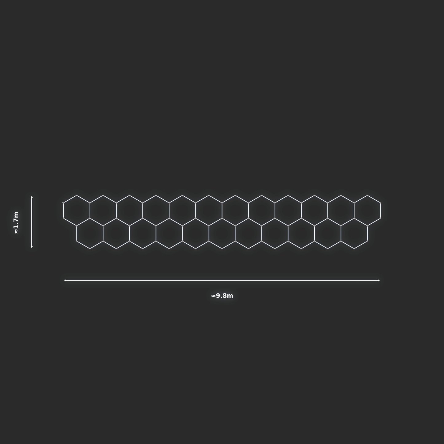 ULTRABEAM LED Light Kit Hex Classic 1.7x9.8m 570W — None