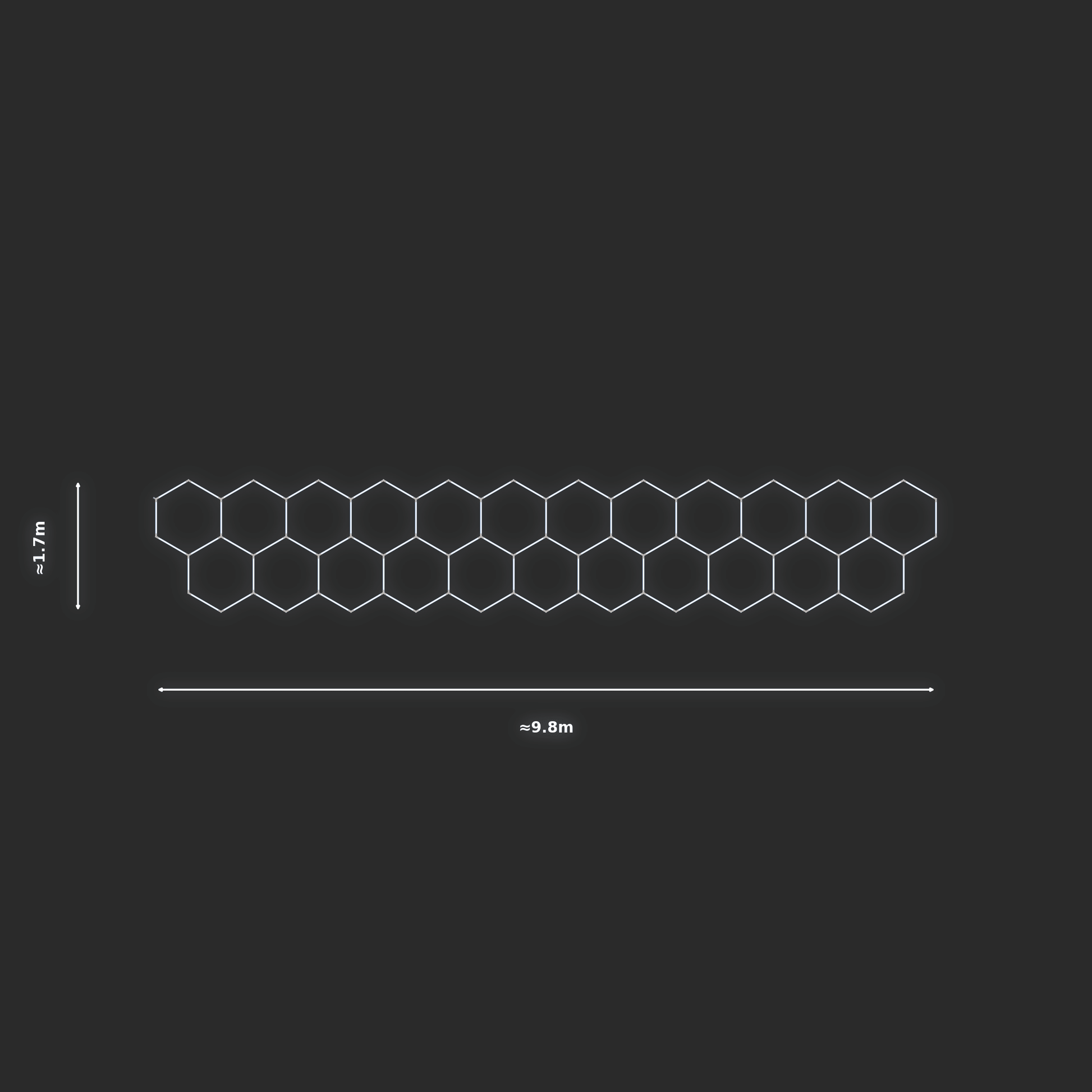 ULTRABEAM LED Light Kit Hex Classic 1.7x9.8m 570W — None