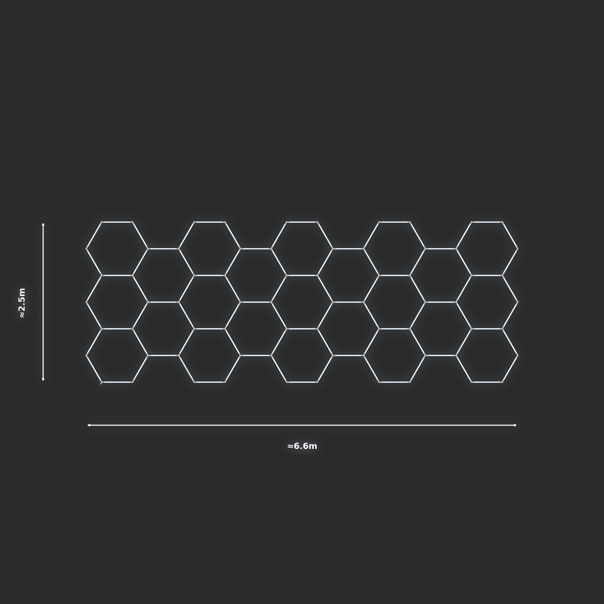 ULTRABEAM LED Light Kit Hex Classic 6.6x2.5m 552W — None