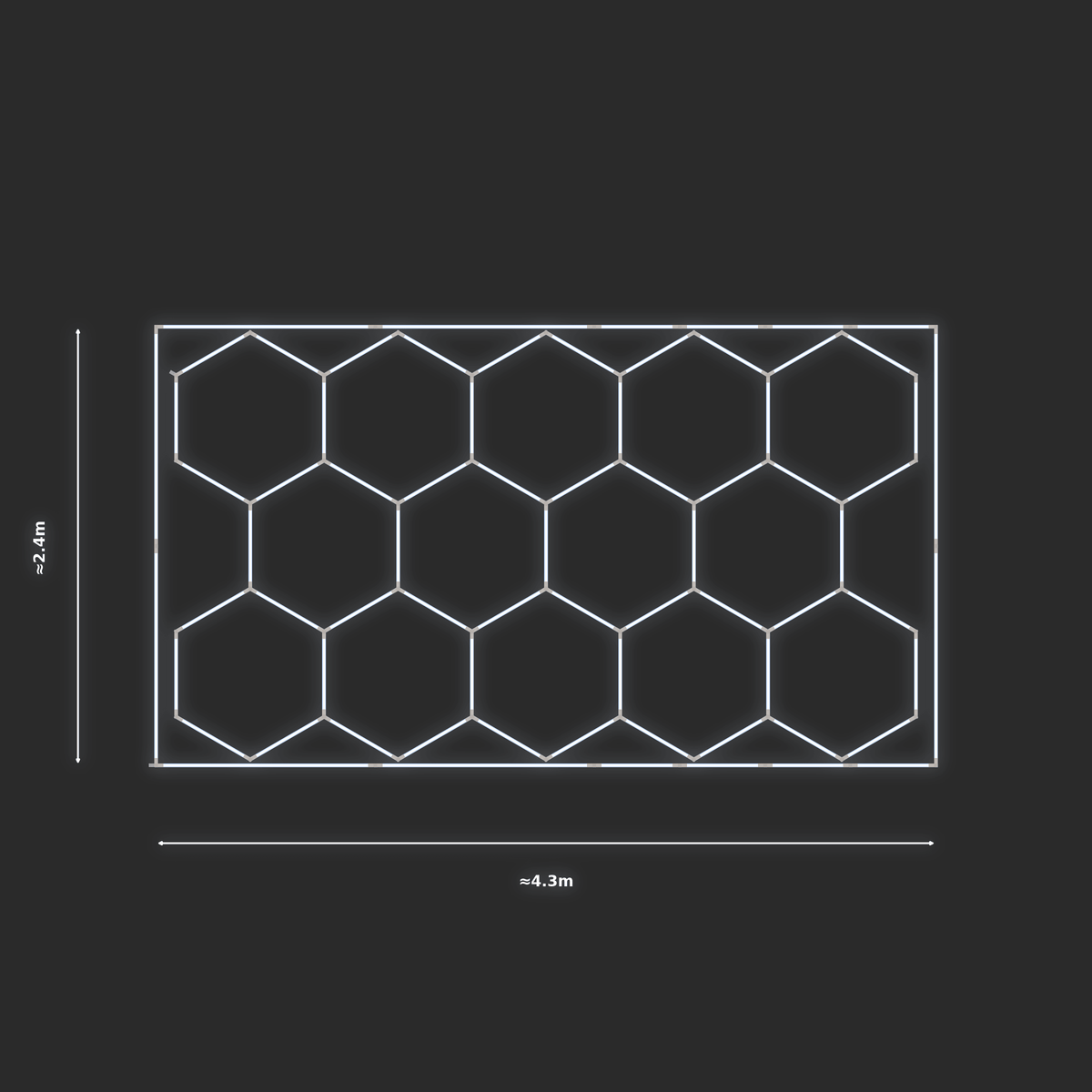 ULTRABEAM LED Light Kit Hex Classic 2.4x4.1m 342W — Cool White