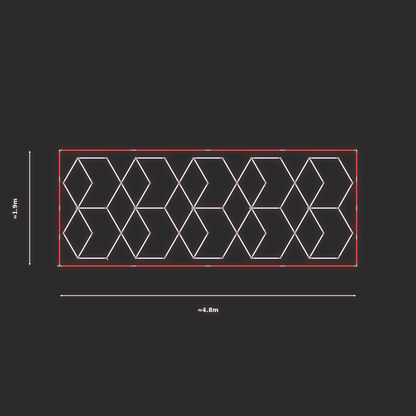 ULTRABEAM LED Light Kit Chevron 4.7x1.7m 450W — Red