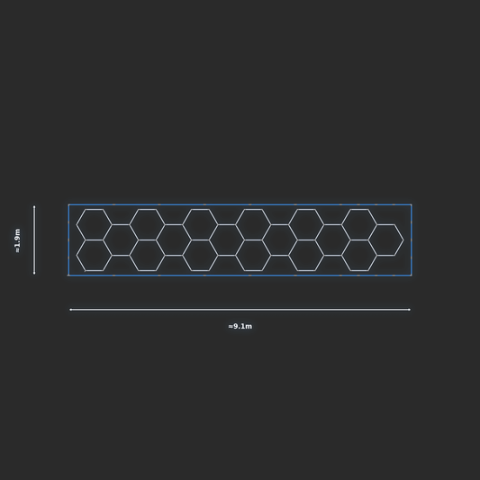 ULTRABEAM LED Light Kit Hex Classic 8.7x1.7m 480W — Blue