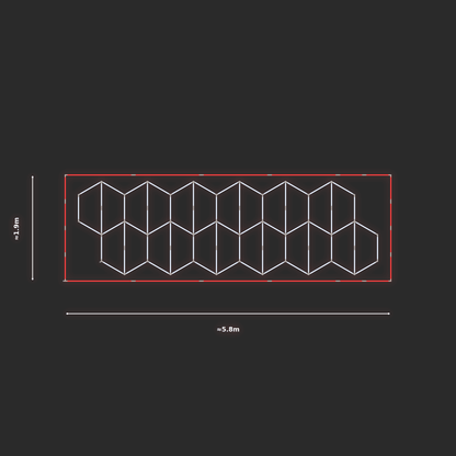 ULTRABEAM LED Light Kit Hex Vertical 5.3x1.7m 450W — Red