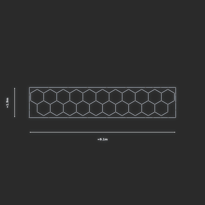 ULTRABEAM LED Light Kit Hex Classic 1.7x9m 522W — Cool White