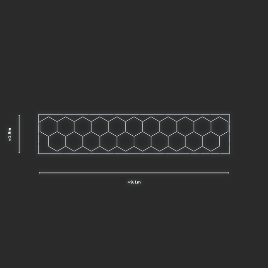 ULTRABEAM LED Light Kit Hex Classic 1.7x9m 522W — Cool White
