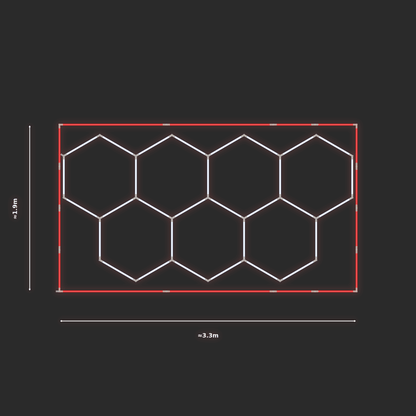 ULTRABEAM LED Light Kit Hex Classic 1.7x3.3m 186W — Red