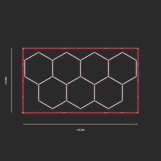 ULTRABEAM LED Light Kit Hex Classic 1.7x3.3m 186W — Red