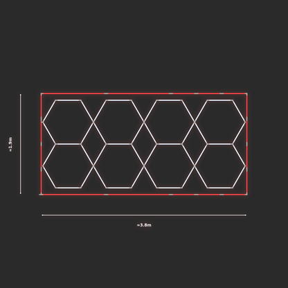 ULTRABEAM LED Light Kit Hex Parallel 1.7x3.8m 264W — Red