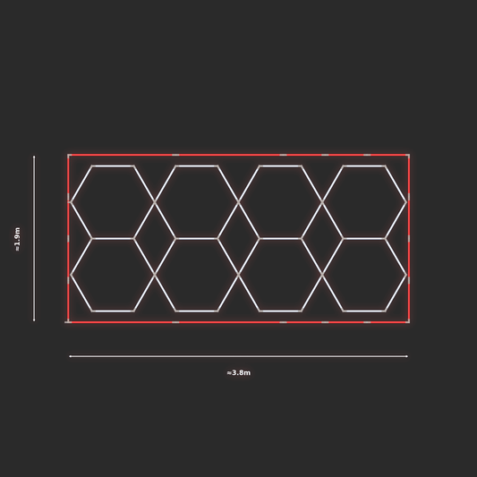 ULTRABEAM LED Light Kit Hex Parallel 1.7x3.8m 264W — Red