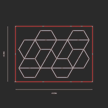 ULTRABEAM LED Light Kit Hex Alternating 2.1x3.1m 306W — Red