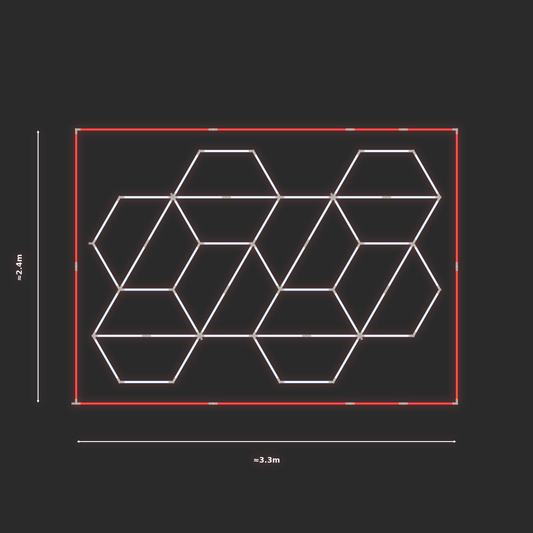 ULTRABEAM LED Light Kit Hex Alternating 2.1x3.1m 306W — Red